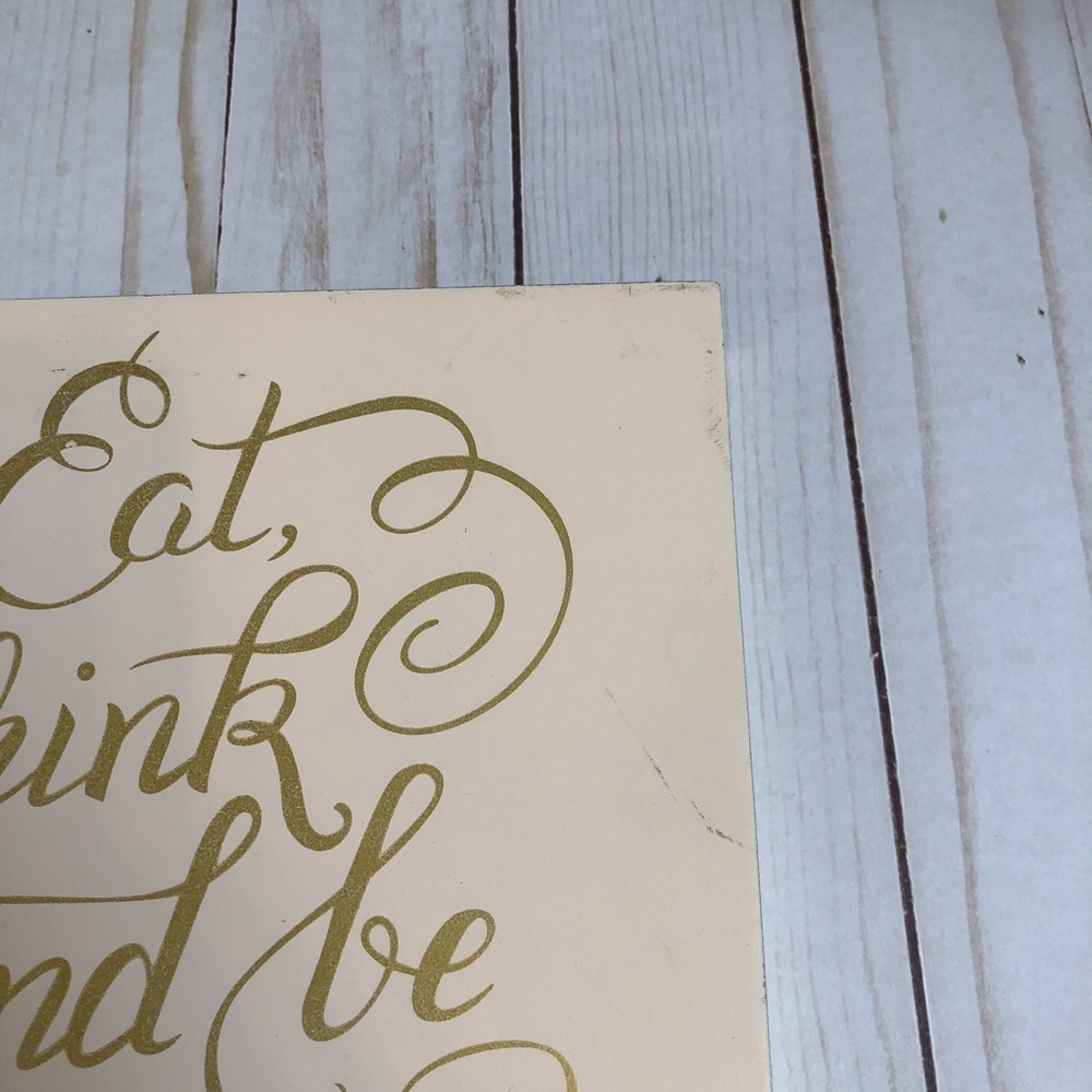 Wooden Eat Drink & Be Married wedding anniversary - Picture 2 of 5